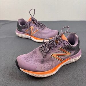 New Balance Fresh Foam 680v7 Women 8.5 Purple Orange Running Shoes W680FP7